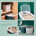thumbnail image 3 of Contenedor para almacenar arroz, Contenedores grandes para almacenar alimentos, Contenedor de 10 kg con taza medidora, Contenedores para almacenar alimentos secos, Verde, 3 of 4