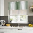 thumbnail image 5 of Sage Green White Ombre Valances for Windows, Decorative Rod Pocket Window Valance Curtains, Minimalist Gradient Farmhouse Short Curtain Drapes for Kitchen/Living Room, 2 Panels, 54" W x 18" L, 5 of 8