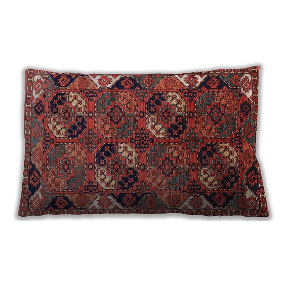 Ahgly Company Outdoor Rectangular Mid-Century Modern Lumbar Throw Pillow, 13 inch by 19 inch