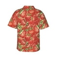 thumbnail image 3 of Easygdp Strawberry Men's Hawaiian Shirts Print Lapel Short Sleeve for Beach, vacation, party, casual occasions - 3X-Large, 3 of 9