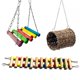 thumbnail image 2 of Mascota 3pcs juguetes para pájaros pájaros escalera de madera pájaro Jugo Jugo Swinter Juguete Nido Tejido Natural Nido Colgante Para Pequeños Periquitos Cockatiels Conureza Maca, 2 of 7