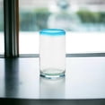 thumbnail image 3 of Set of 6 Aqua Rim 16oz Hiball Glasses Clear, 3 of 5