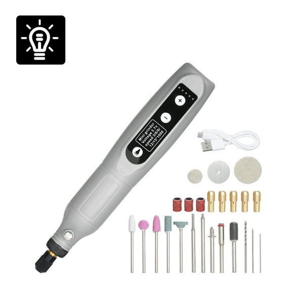 Carevas 5-Speed Speed Speed Adjustment Electric Grinder Tool Set USB Charging Grinding Machine for Carving Wood Punching Metal Grinding Polishing