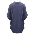 thumbnail image 2 of Made by Johnny Women's Short Sleeve Open-Front Batwing Cardigan XL NAVY, 2 of 6