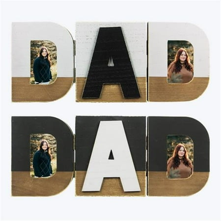 

Youngs 73411 2 x 3 in. Wood Dad Table Top Picture Framed Sign 2 Assorted Color