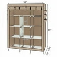 thumbnail image 2 of Hassch 69" High-Leg Non-Woven Fabric Assembled Cloth Wardrobe Beige, 2 of 8