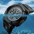 thumbnail image 5 of Reloj digital para exteriores duradero de 50 m con alarma, cronómetro, luz LED y resistente a golpes, reloj deportivo resistente al agua, 5 of 5