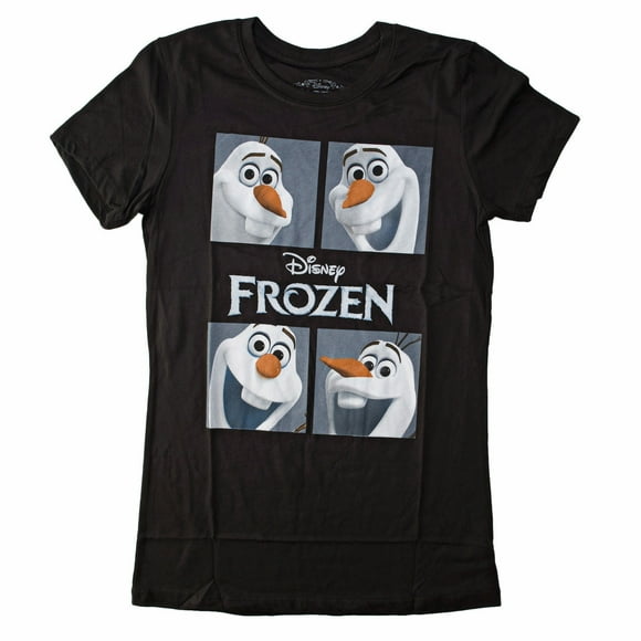 T-Shirt Disney Gelable Olaf Expressions Juniors Noir S