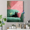 thumbnail image 4 of UXIEQU Black Cat Cocktail Canvas Wall Art 15.75x11.81 Inches, 4 of 8