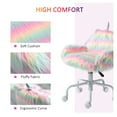 thumbnail image 5 of Fluffy Office Chair, Swivel Desk Chair with Armrests & Casters - Colorful Fuzzy Computer Chair for Teens, Kids, Home Office, Gaming - Adjustable Height, 5 of 5
