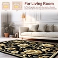 thumbnail image 2 of ODIKA 4'x6' Machine Washable Non-Slip Area Rug, Elegant Botanical Damask Heritage Artisan High Traffic Rug, Beige, 217120, 2 of 7