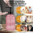 thumbnail image 5 of 1pc 13.5 oz Glass Soap Dispenser, Manual Press Hand Soap Dispenser Bottle, Skin & Body Wash Storage Bottle, Reusable, Pink, 5 of 13