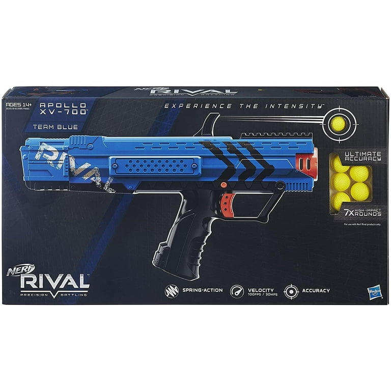 NERF Rival Apollo XV-700 Blue Blaster Spring-Action Easy NERF Rival Apollo XV-700 Blue Blaster Spring-Action Easy