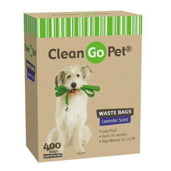 Dog Clean Up Lavender Scent Leak Proof Waste Bag Quick-Tie Handles Choose Count (400 count)