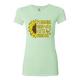 thumbnail image 2 of Wild Bobby, I'm Sunshine Mixed With A Little Hurricane , Inspirational/Christian, Women Slim Fit Junior Tee, Mint, Medium, 2 of 5