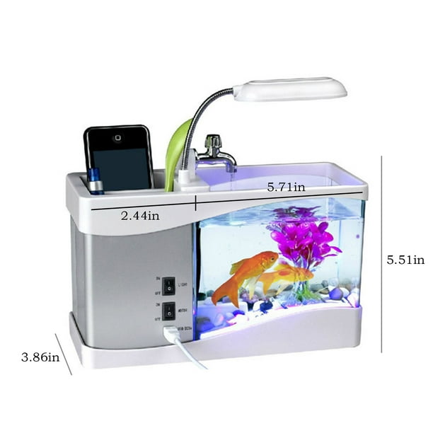 XZNGL Small Table Lamp Led Small Table Lamp Integrating Fish Tank, Table  Lamp, Perpetual Calendar, Pen Holder, Alarm Clock and Other Functions Led  Table Lamp Best Alarm Clock 