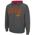thumbnail image 2 of Men's Colosseum Charcoal Iowa State Cyclones Arch & Logo 3.0 Full-Zip Hoodie, 2 of 3
