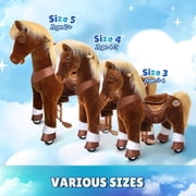 PonyCycle Interactive Horse Ride-On Toy, Touch Sound, Kid-Powered, Ages 3-4, Brown, Y374