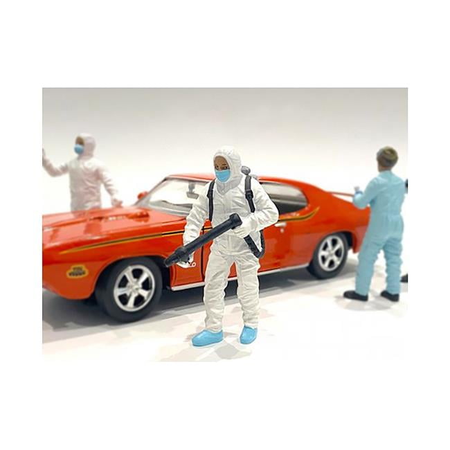 Juan Manuel Fangio 50'S Reaching up to attach helmet in 1:18 Scale by Minichamps 