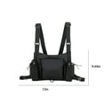 thumbnail image 3 of WRKEKC Storage Bins Radio Chest Bag Universal Hands Free Radio Front Bag Hip Hop Bag Chest Vest Bag Sling Bag Two-Way Radio Talkie Vest Black L, 3 of 8