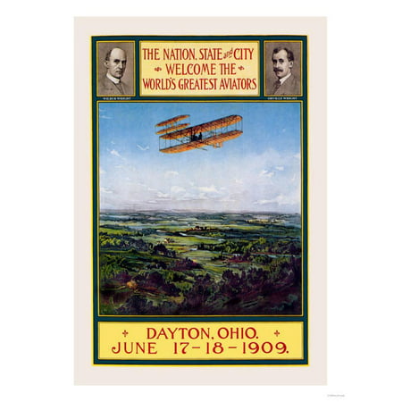 Dayton, Ohio Welcomes the Wright Brothers Print Wall