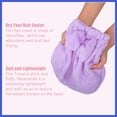 thumbnail image 3 of Vocoste 2Pcs Coral Fleece Hair Drying Towel Dry Cap Quick Drying Lightweight for After Bath Drying Hair Pink, Purple, 3 of 7