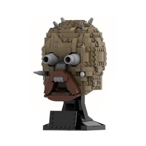 MOC-73338 Model Building Blocks Bricks Toys for MOC Tusken Raider Mask Helmet Collections 677pcs