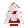 thumbnail image 2 of Christmas Tree Ceramic Tray Chip & Dip , Santa Pattern Christmas Kitchen Decor for Holiday Treats, Candy, Festive Tableware for Christmas Parties(A), 2 of 7