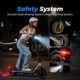 thumbnail image 5 of iScooter 500W Electric Scooter for Adults, Max 21 Mph & 21 Miles Commuter Escooter, 8.5" Pneumatic Tires Dual Braking Foldable Electric Scooters Teens, Gray（Free inner tube*1）, 5 of 8