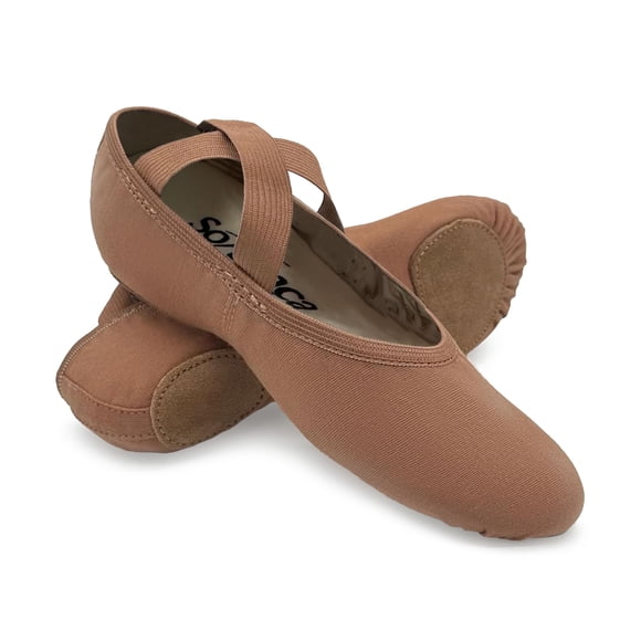 Zapatos de ballet So Danca para adulto, ancho, talla 6, color mocha