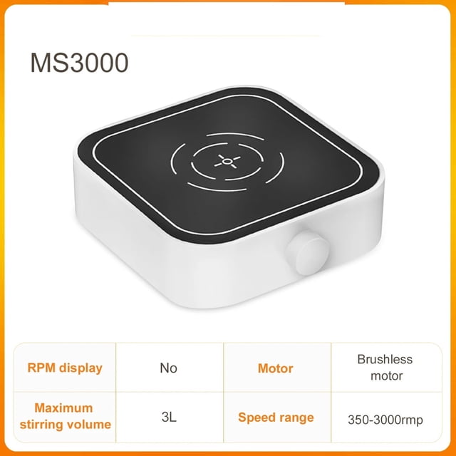Lab Magnetic Stirrer - Electric Digital Display, 3000 RPM, 3L Capacity, Portable Lab Stirrer With Brushless Motor, 12V