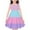 Light Blue A, variant on WRKEKC Girls Summer Dresses Sleeveless Round Neck Printed Dress with Checkerboard and Floral Pattern Flowy A-Line Gown for 4-14 Years Kids