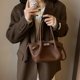 thumbnail image 4 of Bolso Y Retro para Mujeres Correa Ajustable Pu Cu Cuero Sólido Compras Bolsas, 4 of 9