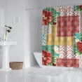 thumbnail image 2 of Boho Style Shower Curtain Pioneer Floral Vintage Retro Shower Curtain for Bathroom Home Decor Bathtubs Waterproof Fabric Curtain with 12 Hooks 72x72in, 2 of 5