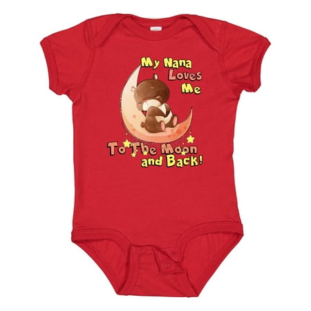 

Inktastic My Nana Loves Me to the Moon and Back Boys or Girls Baby Bodysuit