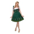 thumbnail image 4 of Dirndl Trachten Haus 3 Piece Short German Oktoberfest Dirndl Cotton Dress for Womens and Girls - Green, 4 of 9