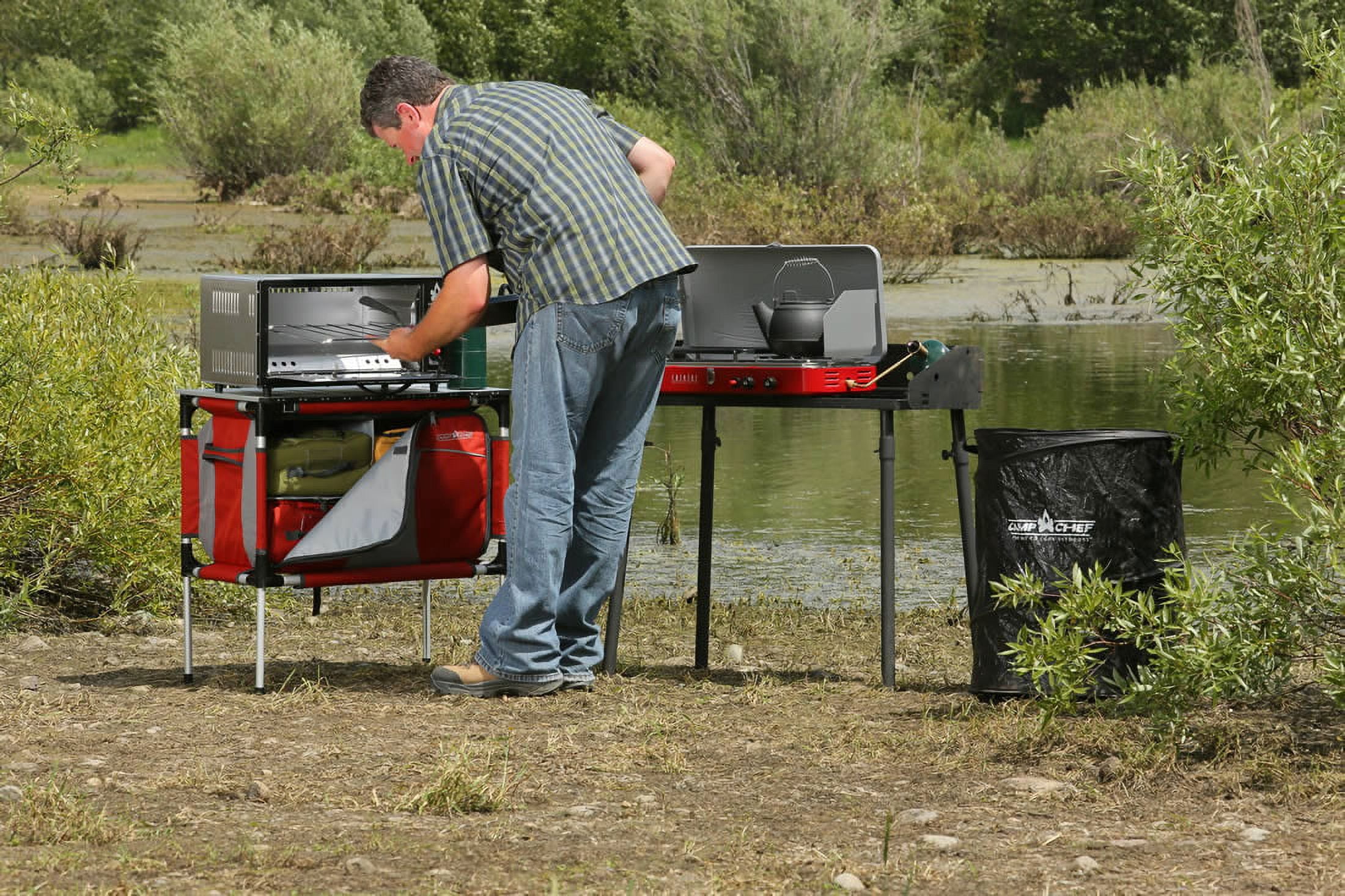 Camp Chef Spring Loaded Multi Purpose Collapsible Garbage Can - GCAN, 35 gallon Capacity
