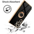 thumbnail image 5 of for Samsung Galaxy S24 Ultra 5G Case, Built-in 360° Ring Holder Metal Stand, Luxury Electroplated Plating Edge Shockproof Protective Phone Cover, Black, 5 of 9