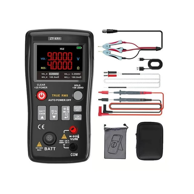 ZT-XR1 Mètres de Résistance Haute Précision Multimètre Numérique Testeur de Résistance Interne Testeur Électricien Portable