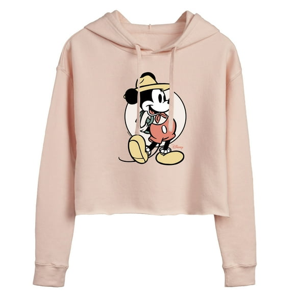 Disney - Mickey Mouse - Explorer Mickey - Juniors Cropped Pullover Hoodie