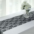 thumbnail image 2 of Efavormart 12"X108" Black Vintage Rose Flower Lace Table Runner, 2 of 10