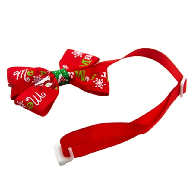 Christmas Small Pet Collar Tie Adjustable Necktie Handmade Party Accessory Decoration Xmas Gift