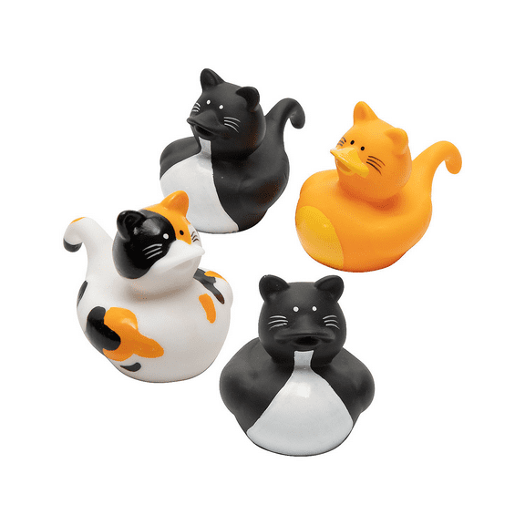 Cat Rubber Duckies - Party Favors - 12 Pieces