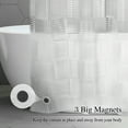 thumbnail image 6 of Inosoo Clear Shower Curtain Liner, 72"x 84" Extra Long Heavy Duty EVA Plastic Shower Curtain with 3D Geometric Design, Waterproof Shower Liner with Magnets, 6 of 10