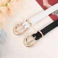 thumbnail image 6 of WERFORU Women Skinny Leather Belt for Dress Ladies Thin Waist Belt with Gold Buckle for Jeans Pants, 6 of 7