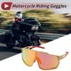 thumbnail image 2 of Gafas de montar para motocicleta Unique Bargains 1 Set Anti-reflejo Tri-Acetato de Celulosa PC UV400 Gafas de sol para ciclismo Lente roja Marco amarillo con manchas rojas, 2 of 6
