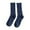 Navy, variant on HNMKIU Japanese Style Double Knit Crew Socks for Women and Girls Soft Breathable Everyday Mid Calf Casual Wear Green,One Size