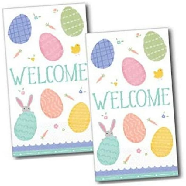 2Pack Easter Guest Towels 32 Disposable Paper Towels/Napkins 8 in x 4