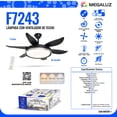 thumbnail image 2 of Ventilador de Techo Megaluz F7243 Con Lámpara LED de 42 Color Negro, 2 of 2