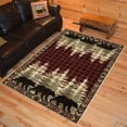thumbnail image 2 of Mayberry Rugs American Destination Lodge Bear Plaid Rug Red 7'10"x9'10" 8' x 10', 2 of 5